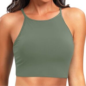Old navy, size small, Women's Olive Green Halter Bralette, active wear, yoga